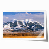 Extra large rolled print of a Montana landscape with vibrant green and blue tones, ideal for art wall dining room.