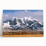 Black and white photo of Montana scenery on large stretched canvas, ideal for kitchen wall art or bedroom ambiance.