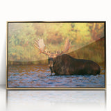 Framed acrylic print of a New Hampshire landscape in muted earth tones, perfect for modern art wall decor.