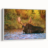 Vintage poster art of a New Hampshire landscape on a framed canvas, featuring colorful art in a large format.