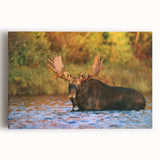 Black and white stretched canvas featuring a serene New Hampshire landscape, ideal for kitchen wall art.