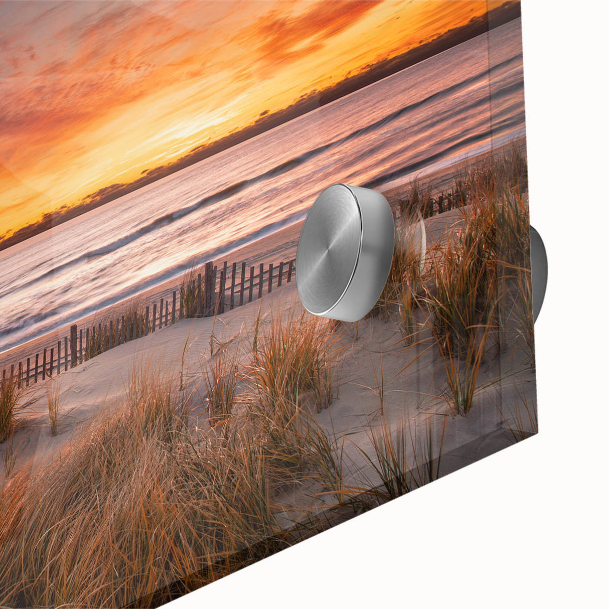Large abstract wall art depicting New Jersey scenery in mid-century modernist style on acrylic glass.
