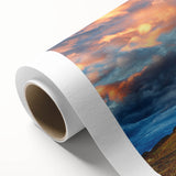 Art deco style poster featuring New Mexico scenery in pastel shades on rolled canvas, ideal for nursery wall art.