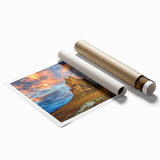 Extra large rolled print of a New Mexico landscape with vibrant floral elements.