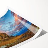 Extra large wall art featuring line art flowers in muted earth tones on a rolled print, suitable for large living room decor.