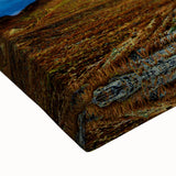 Black and white landscape art painting of New Mexico scenery on large stretched canvas, suitable for bedroom wall decor.