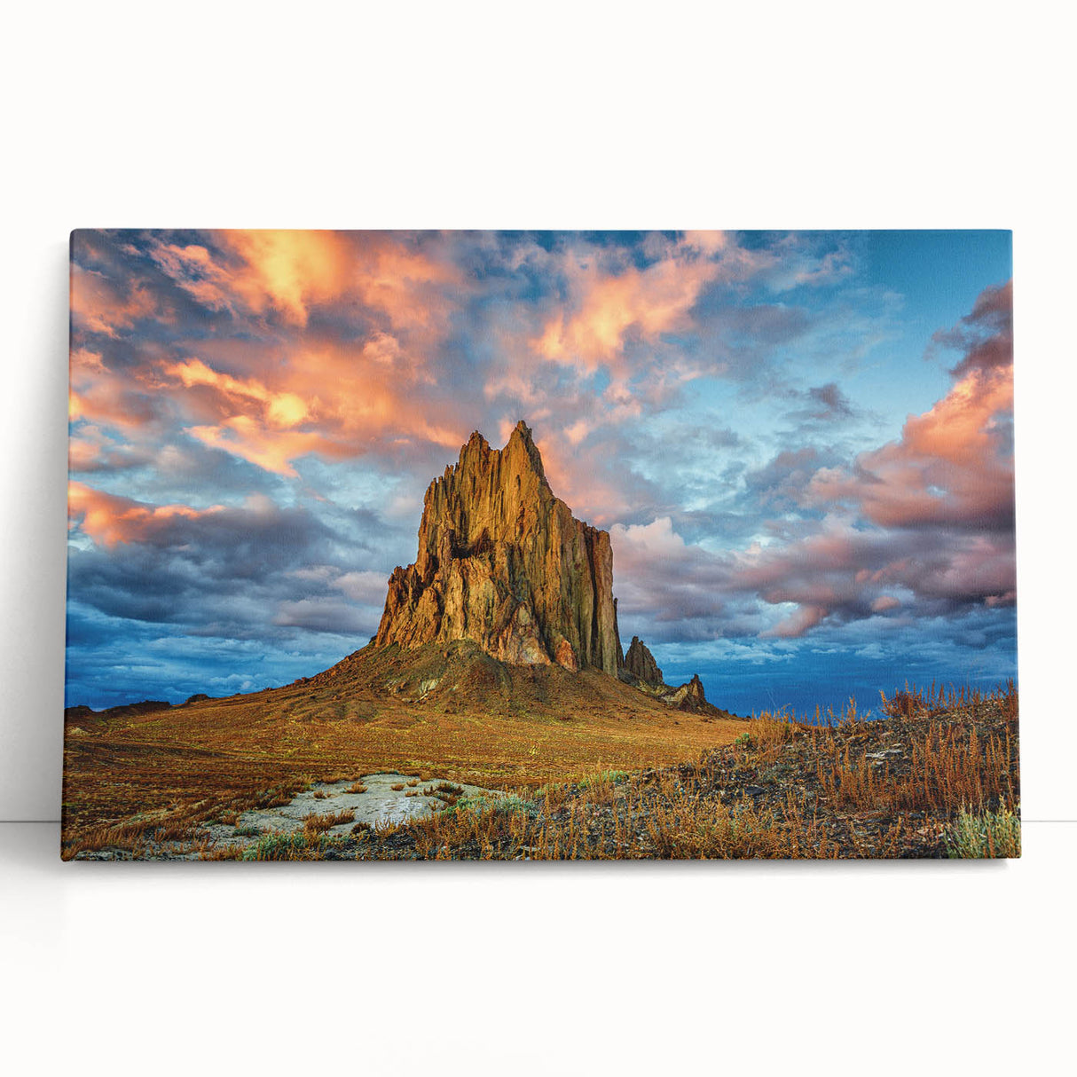Black and white large art canvas of New Mexico scenery, ideal for kitchen wall art or bedroom ambiance.