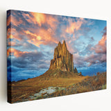 New Mexico desert landscape on large stretched canvas, featuring muted earth tones, ideal for kitchen wall art.