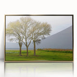 Framed acrylic print of the Outer Banks, North Carolina, in muted earth tones, ideal for modern art wall decor.