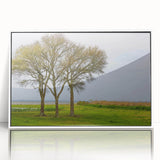 Art deco poster of Outer Banks, North Carolina, in muted blues and greens on acrylic, ideal for modern nursery decor.