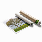 Rolled print of Outer Banks scenery with soft blue and beige floral motifs, suited as extra large wall art for bathrooms.