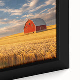 Close-up of a textured black wall art depicting North Dakota scenery on a framed canvas, with colorful accents.