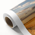 Art deco poster featuring a serene North Dakota landscape on rolled canvas, ideal for nursery wall art or dining room decor.