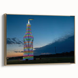 Framed canvas featuring a vintage-style Oklahoma landscape in black and gold tones, ideal for bedroom wall decor.