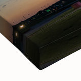 Black and white landscape painting of Oklahoma scenery on large stretched canvas, suitable for bedroom wall art.