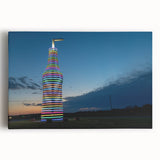 Black and white stretched canvas of Oklahoma scenery, ideal for kitchen wall art.