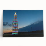 Black and white large art print of Oklahoma scenery on stretched canvas, ideal for kitchen wall art or bedroom decor.