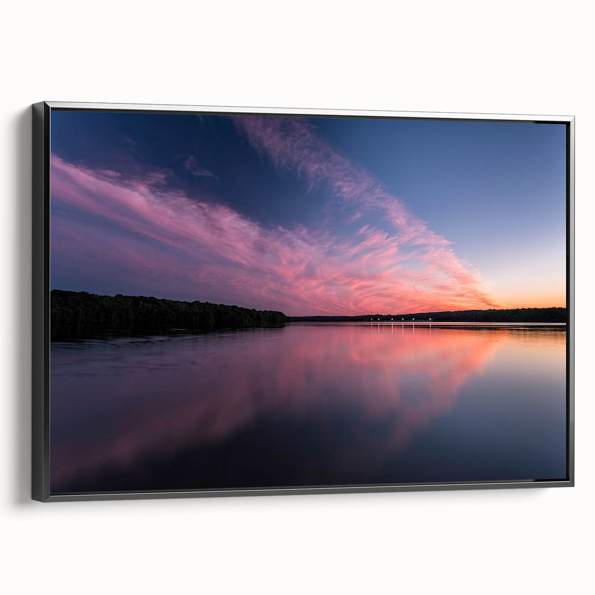 Black and white wall art featuring a vintage poster style landscape of Pennsylvania, framed canvas, ideal for bedroom decor.