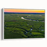 Vintage poster art of Charleston, South Carolina on extra large framed canvas.