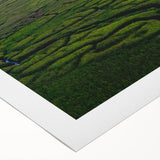 Art deco poster of Charleston scenery in muted earth tones on rolled canvas, suitable for dining room wall art.