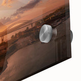 Large abstract wall art depicting Memphis, Tennessee scenery in mid-century modernist style on acrylic glass.