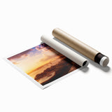 Extra large rolled print of Memphis scenery with floral elements in soft pastel colors, ideal for classy bathroom wall art.