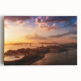 Black and white stretched canvas of Memphis, Tennessee skyline, ideal for kitchen wall art.