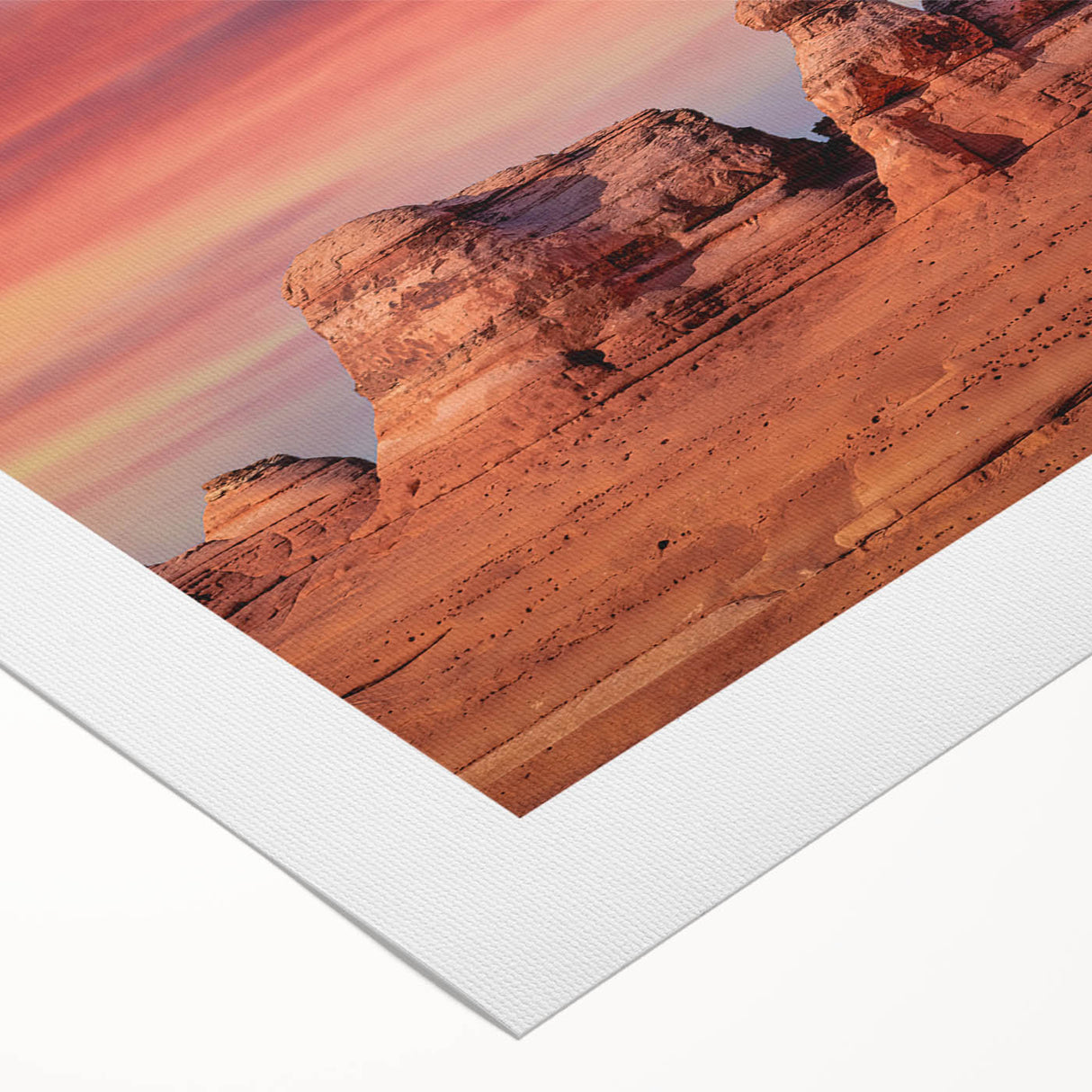 Art deco poster featuring a minimalist Arches National Park landscape on rolled canvas, ideal for dining room decor.
