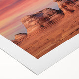Art deco poster featuring a minimalist Arches National Park landscape on rolled canvas, ideal for dining room decor.