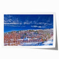 Extra large rolled print of Vermont scenery with lush green trees and a serene lake, ideal for dining room wall art.