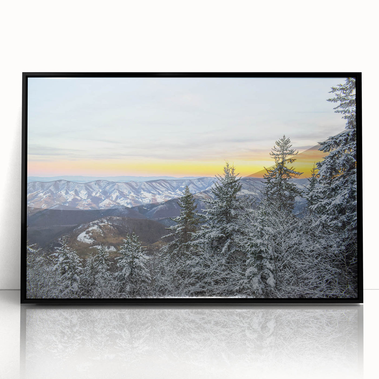 Large abstract wall art of Virginia scenery in muted earth tones, framed acrylic print, ideal for modern living room decor.