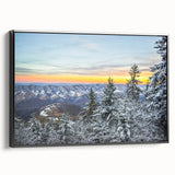 Black and white framed canvas of a Virginia landscape, ideal for bedroom wall decor.