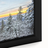 Framed canvas featuring a textured depiction of a Virginia landscape in black with colorful accents.