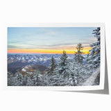 Rolled print of Virginia scenery featuring soft floral designs in muted greens and blues, ideal for art wall dining room.