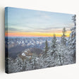 Large art print of Virginia scenery on stretched canvas, featuring muted green and blue tones, ideal for kitchen wall art.