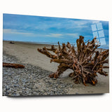 Large abstract wall art of Olympic scenery in Washington, USA on acrylic, ideal for bedroom or dining room decor.