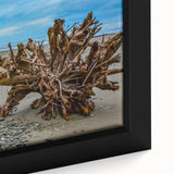 Black wall art featuring a textured depiction of the Olympic scenery in vibrant colors on a framed canvas.