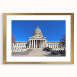 Extra large wall art depicting an abstract textured landscape in muted earth tones, framed in gold.