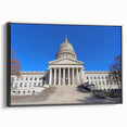 Black and white landscape art painting of West Virginia on framed canvas, ideal for bedroom wall decor.