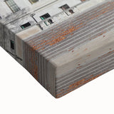 Black and white landscape art painting of West Virginia on stretched canvas, ideal for bedroom wall decor.