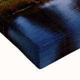 Black and white landscape art painting of the Grand Tetons on stretched canvas, suitable for bedroom wall decor.