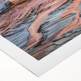 Art Deco poster of Yellowstone scenery, with muted earth tones on rolled canvas, suitable for dining room wall art.