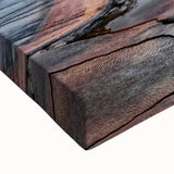 Large black and white canvas of Yellowstone landscape with detailed textures, suitable for bedroom decor.