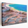 Landscape painting of Yellowstone National Park on stretched canvas, featuring natural green and brown tones.