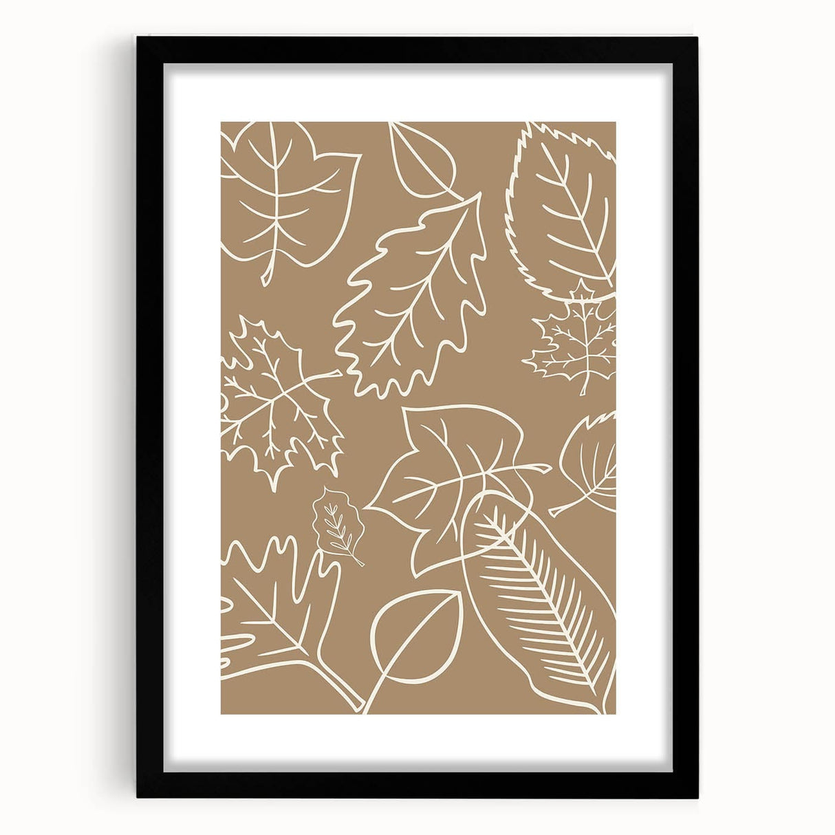 Extra large abstract art print featuring textured fall colors on a framed black matte canvas, ideal for living room decor.