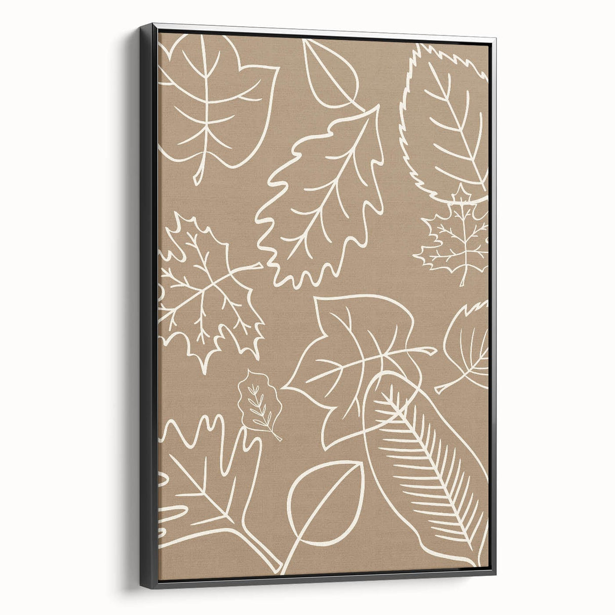 Framed canvas featuring a black and white vintage poster art of a fall landscape, ideal for bedroom wall decor.
