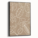 Framed canvas featuring a black and white vintage poster art of a fall landscape, ideal for bedroom wall decor.