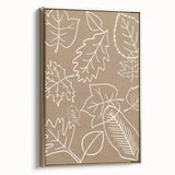 Framed canvas depicting a vintage-style landscape with autumn trees in gold and black tones, suitable for bedroom decor.