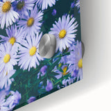 Large abstract wall art on acrylic glass, featuring mid-century modernist style spring theme in pastel shades.