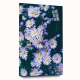 Large abstract wall art depicting spring themes in vibrant green and pink, acrylic print.